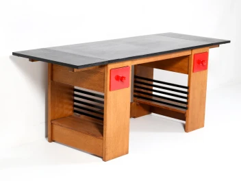 Art Deco Modernist Desk or Writing Table by Hendrik Wouda for Pander, 1920s
